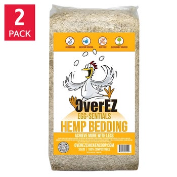 OverEZ hemp bedding 33 lb 2-pack for chicken coops