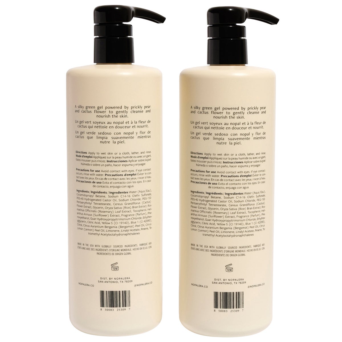 Nopalera hydrating cactus extract shower gel