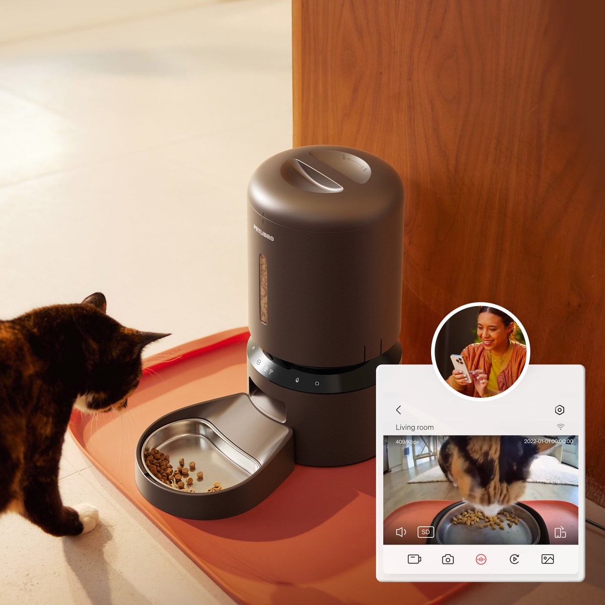 Petlibro smart pet feeder with HD camera and night vision