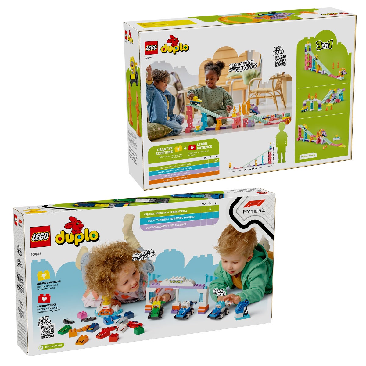 LEGO DUPLO F1 team race cars and drivers set