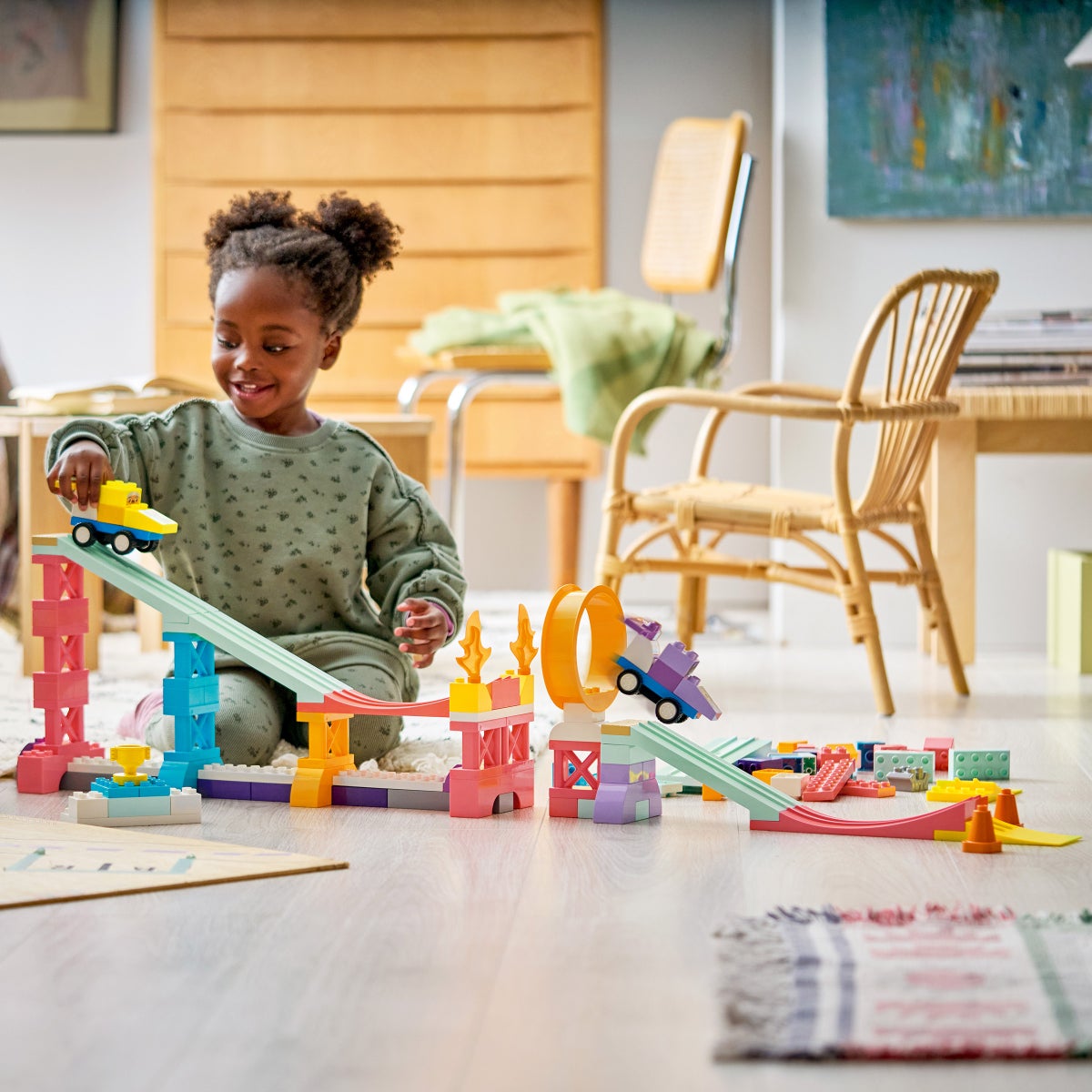 Colorful DUPLO ramp playset for toddlers