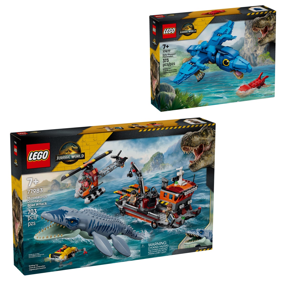 LEGO Mosasaurus Dinosaur Boat Attack set