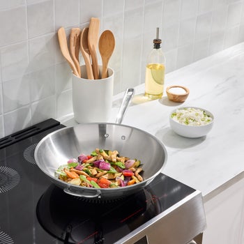 T-fal 14 inch tri-ply stainless steel wok