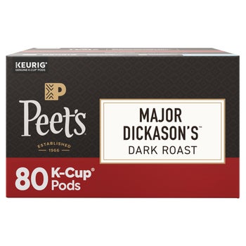 Peet's Coffee Major Dickason's dark roast K-Cup pods 80 count