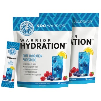 Warrior Hydration Blue Raspberry superfood beverage 2 pack
