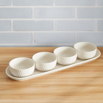 Vigne 5-piece stoneware serve set