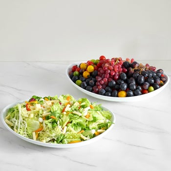 Baum 2-piece stoneware platter serving set