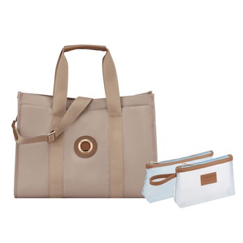 Blue Delsey Paris everyday tote with laptop compartment