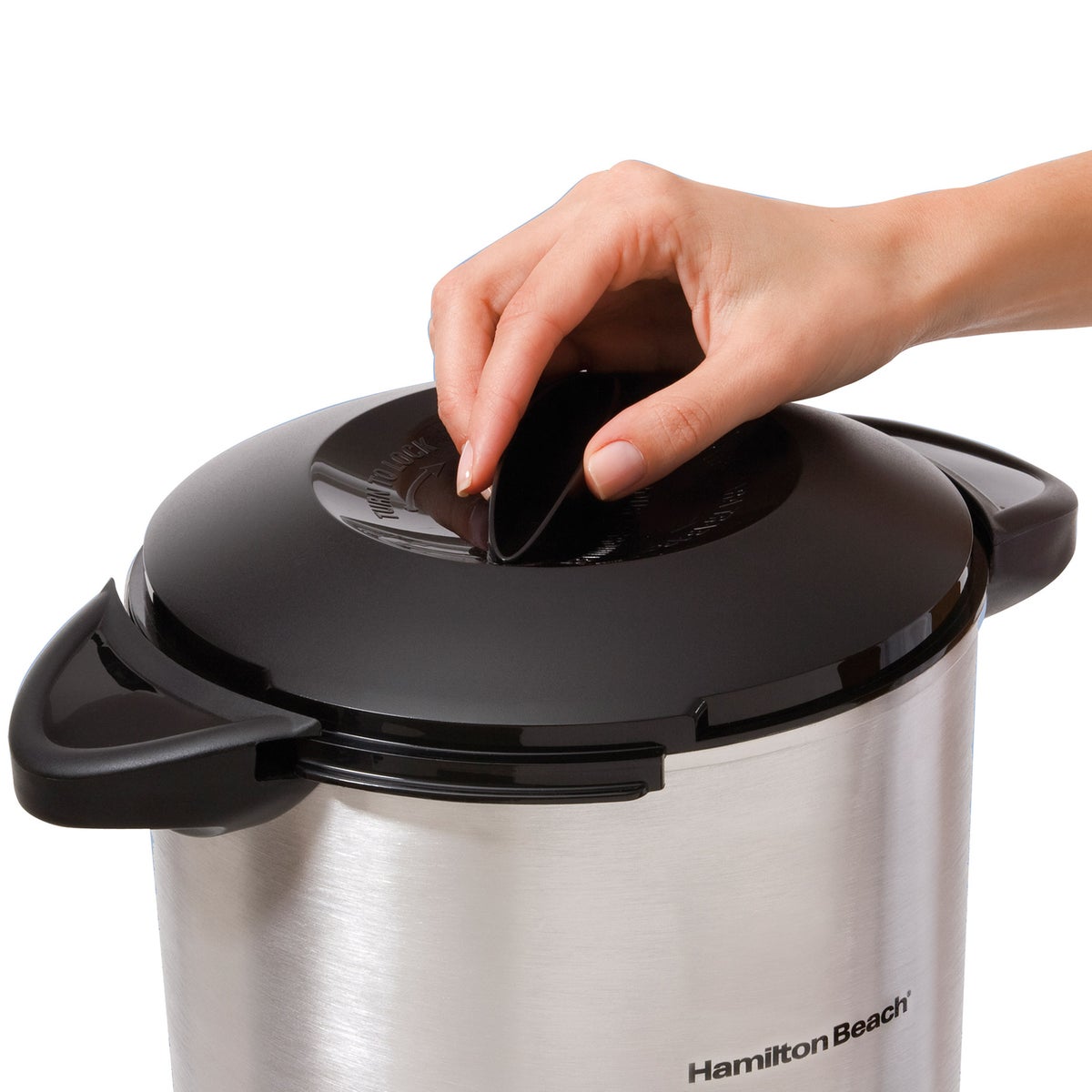 Coffee urn ready light and cool-touch handles