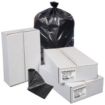 Genuine Joe black 45-gallon recycled can liners 100-count