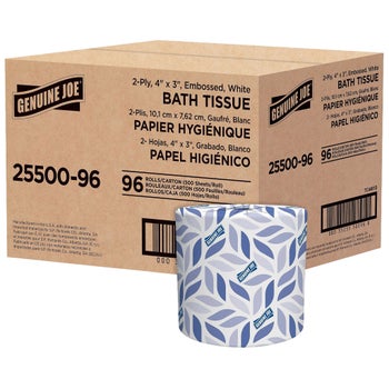 Genuine Joe 2-ply bath tissue 96 roll case