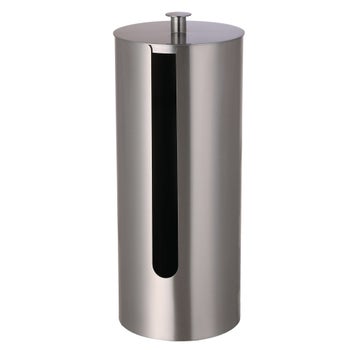 BirdRock Home matte black metal toilet paper storage holder