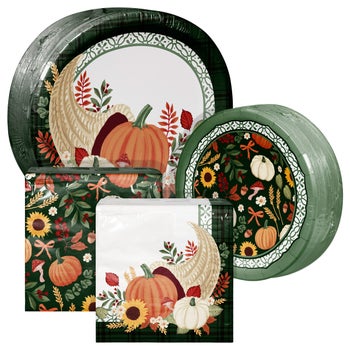 Artstyle Woodland Gathering paper plate and napkin bundle