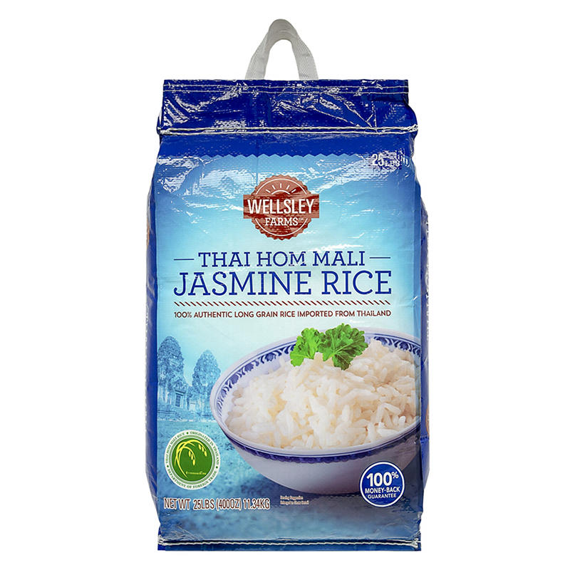 Wellsley Farms Thai Hom Mali jasmine rice 25 lb bag
