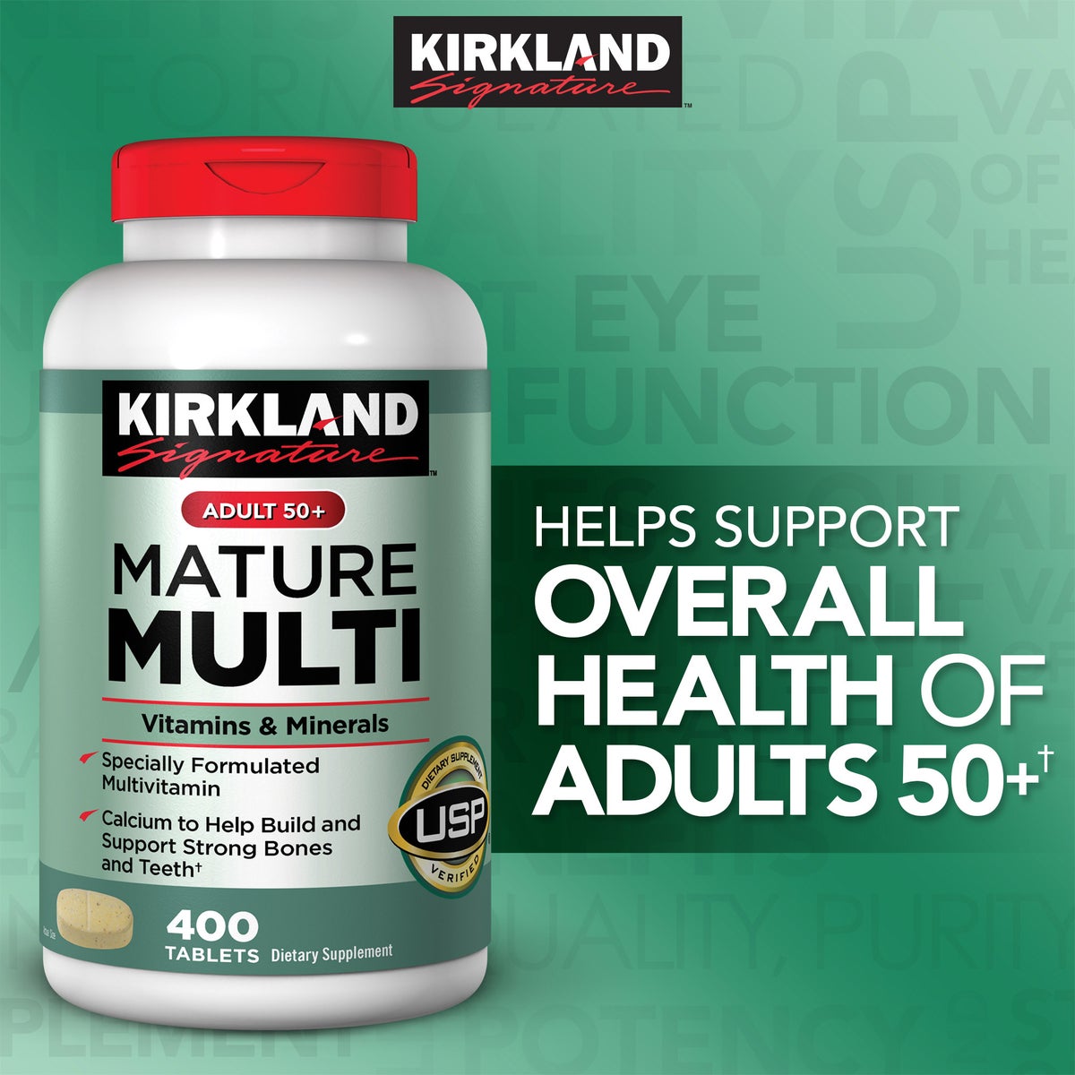 Kirkland Signature mature multi vitamins and minerals for adults over 50
