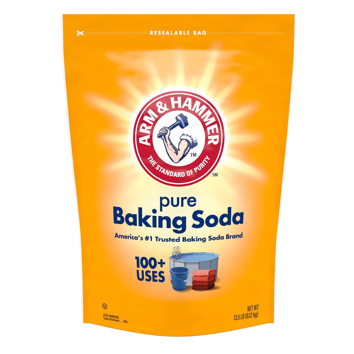 Arm & Hammer pure baking soda 13.5 lb bag