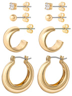 Gold flash plated cubic zirconia earrings by Believe by Brilliance