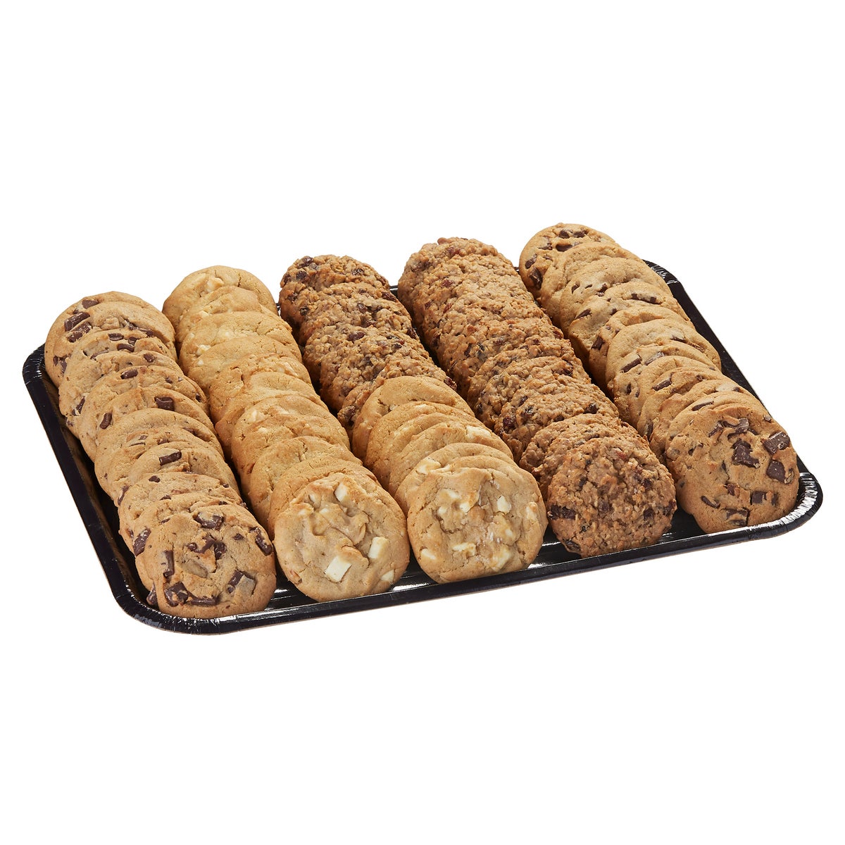 Assorted chocolate chunk oatmeal raisin and double nut cookies
