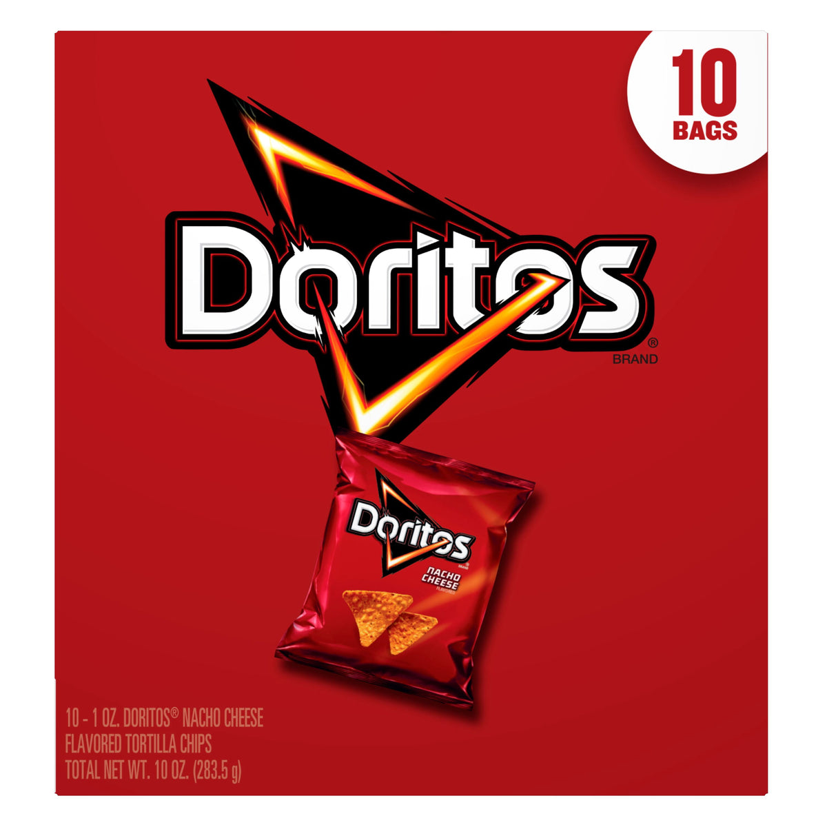 Doritos Nacho Cheese tortilla chips in 1 oz bags