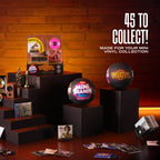Miniature record player featuring Rosé and Bruno Mars APT. vinyl