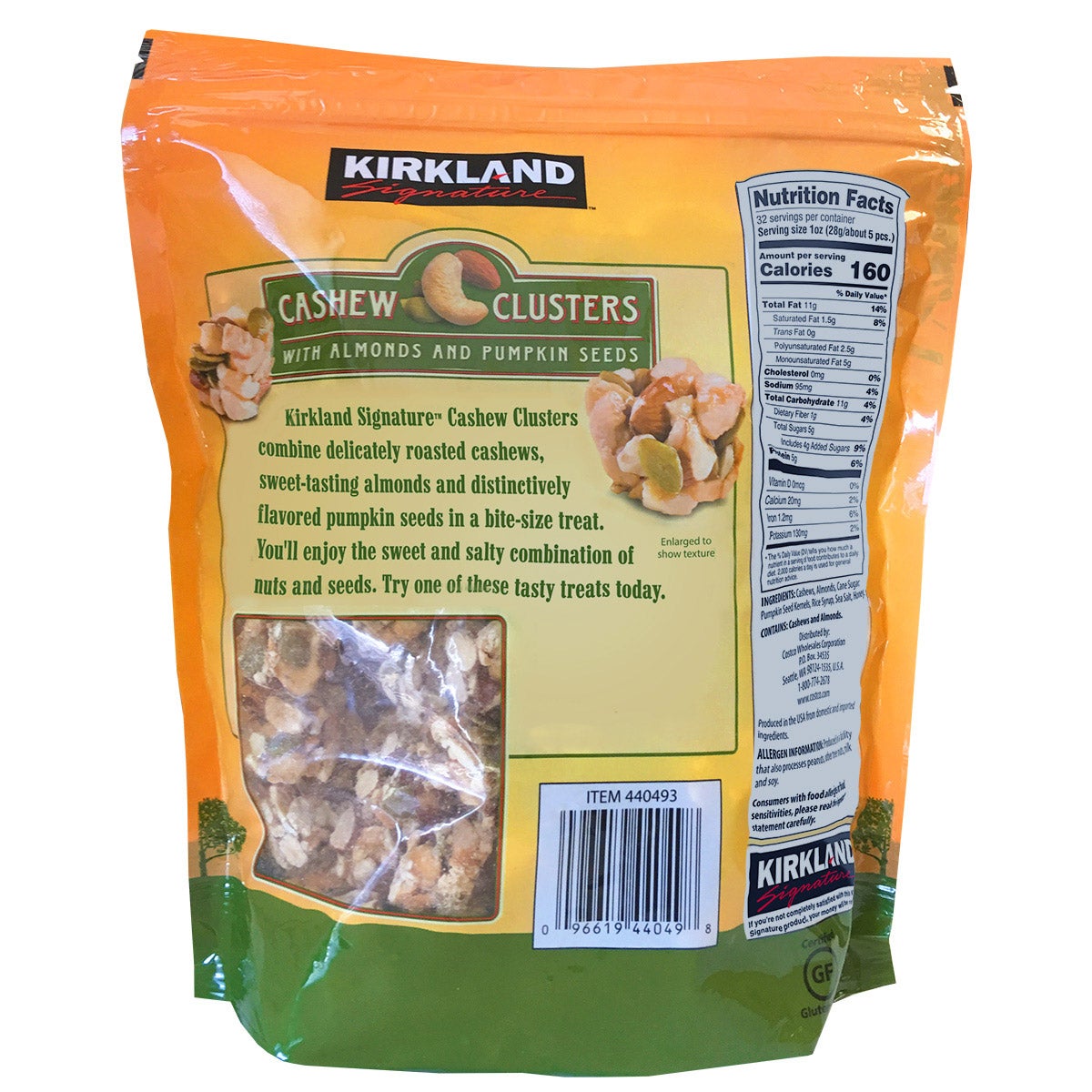 Gluten free nut snack in resealable bag