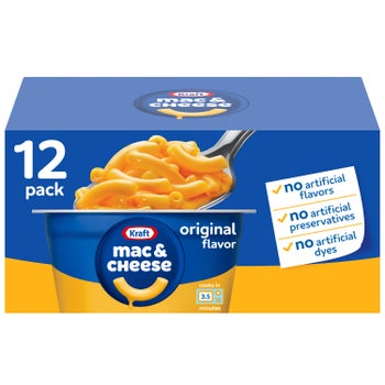 Kraft macaroni and cheese dinner cup product box