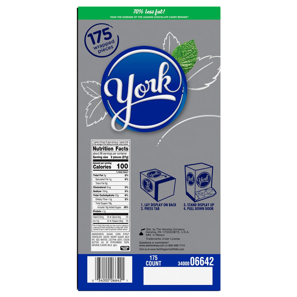 Dark chocolate peppermint patties share-size bag