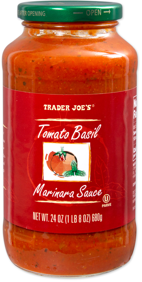 Trader Joe's Tomato Basil Marinara Sauce jar
