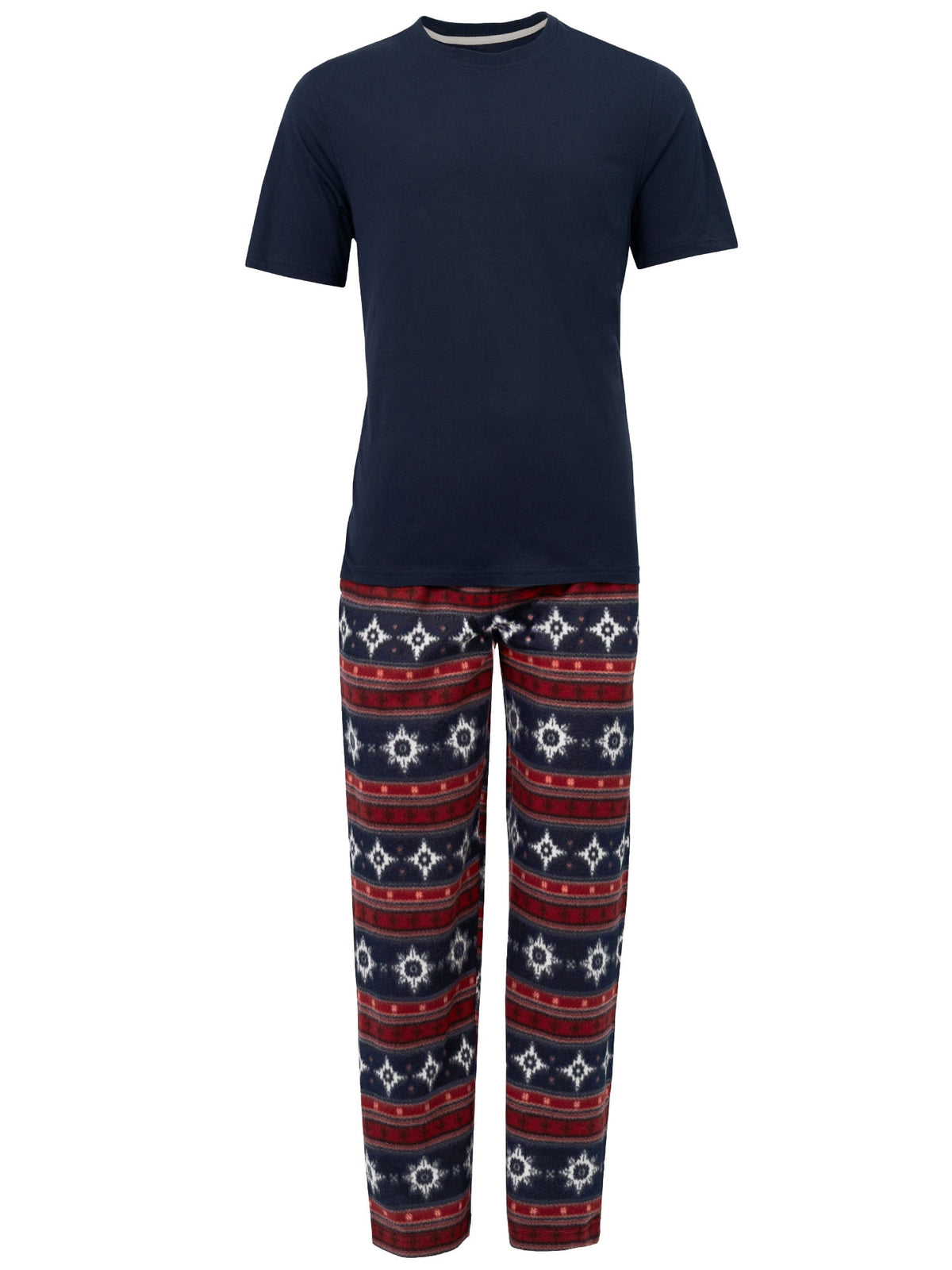 Men's fleece sleep pants with on-seam pockets