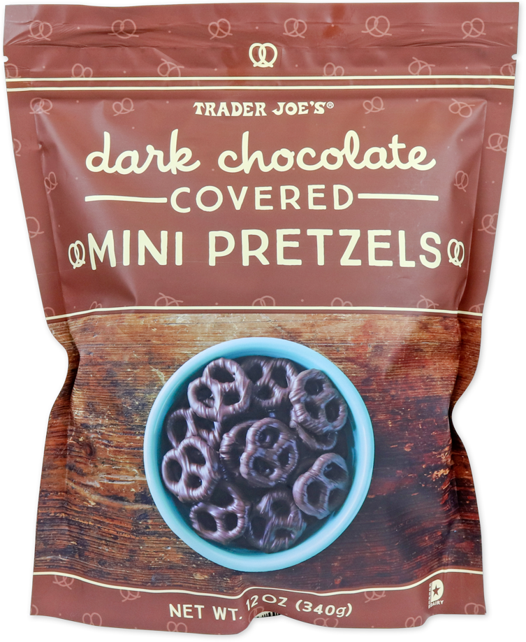 Trader Joe's dark chocolate covered mini pretzels