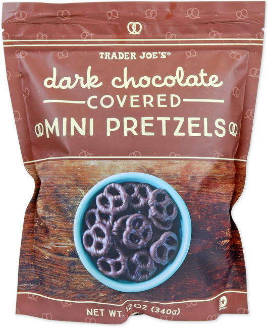 Trader Joe's dark chocolate covered mini pretzels