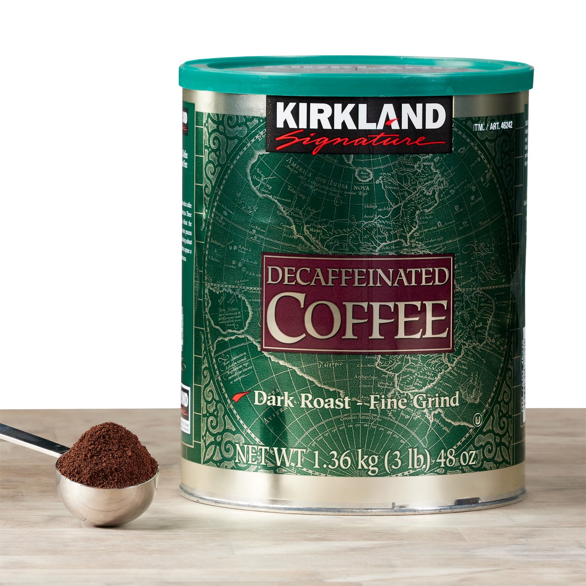 Kirkland Signature coffee canister front view