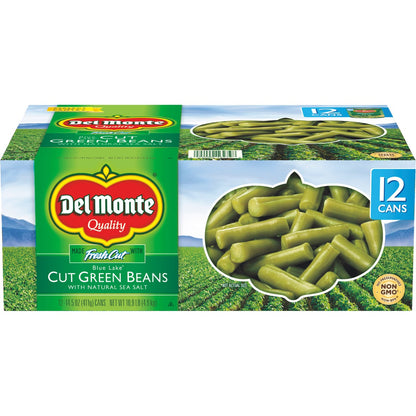 Del Monte canned cut green beans 14.5 oz 12-count