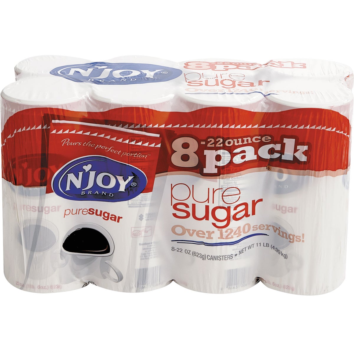 N'Joy Pure Sugar 22 oz canister pack