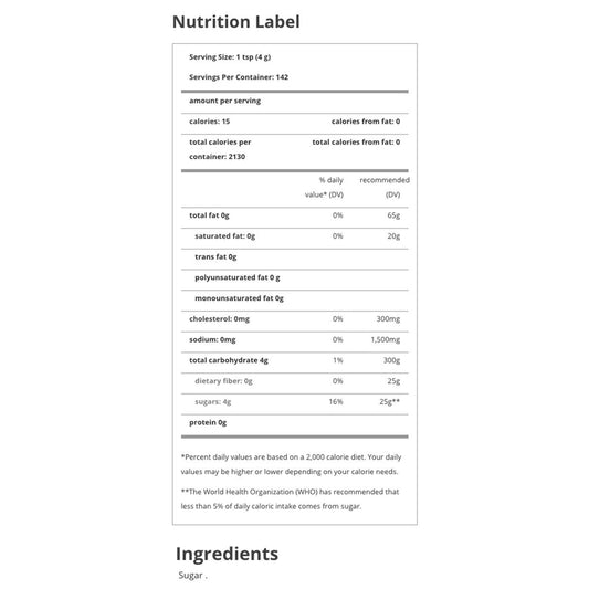 N'Joy granulated pure cane sugar 8-count