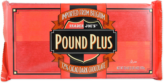 Trader Joe's Pound Plus 72% cacao dark chocolate bar
