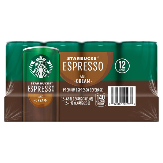 Starbucks Espresso and Cream 12-count cans