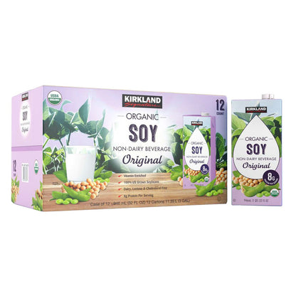 Kirkland Signature organic plain soy beverage 32 fl oz carton