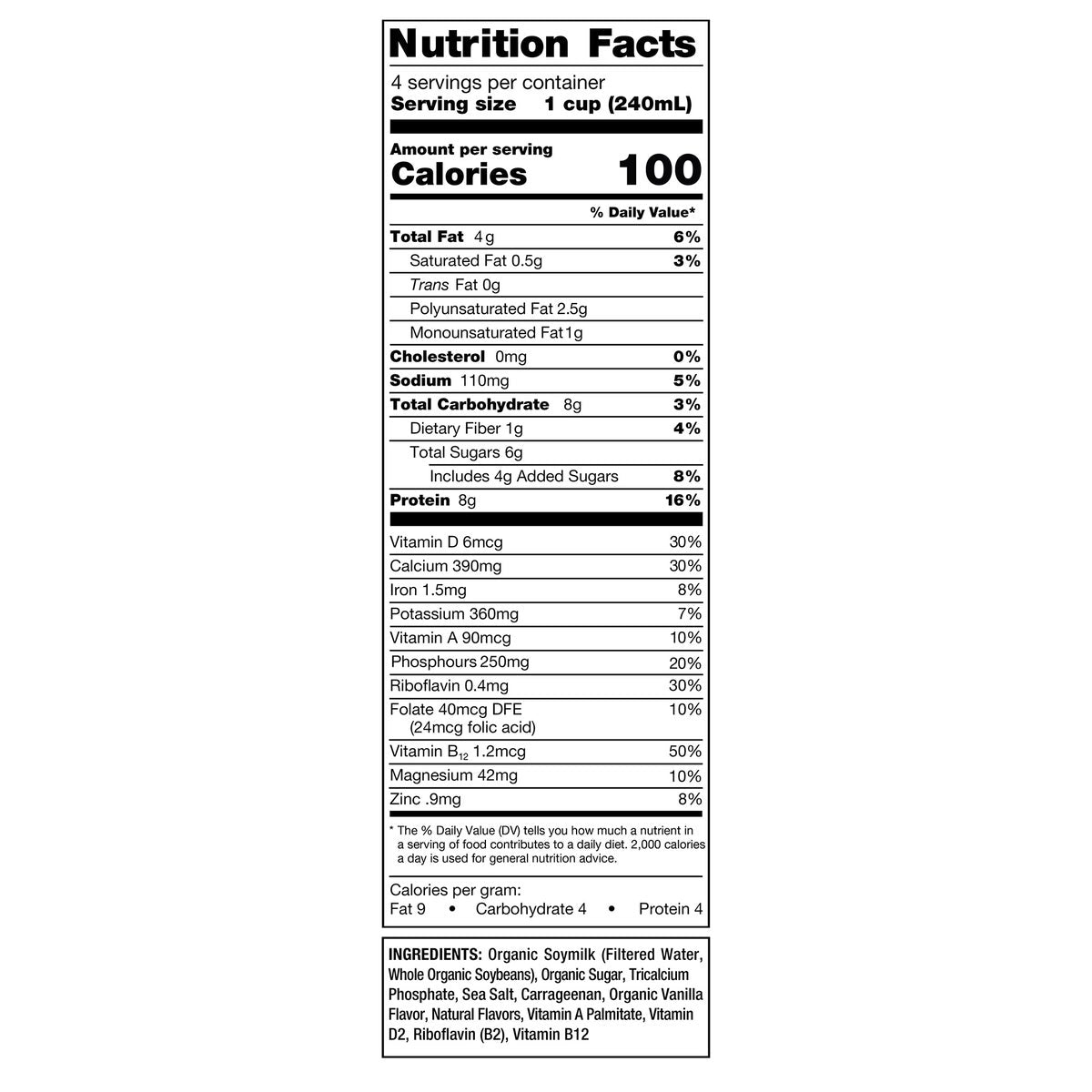 Kirkland Signature organic soy beverage 12-count pack