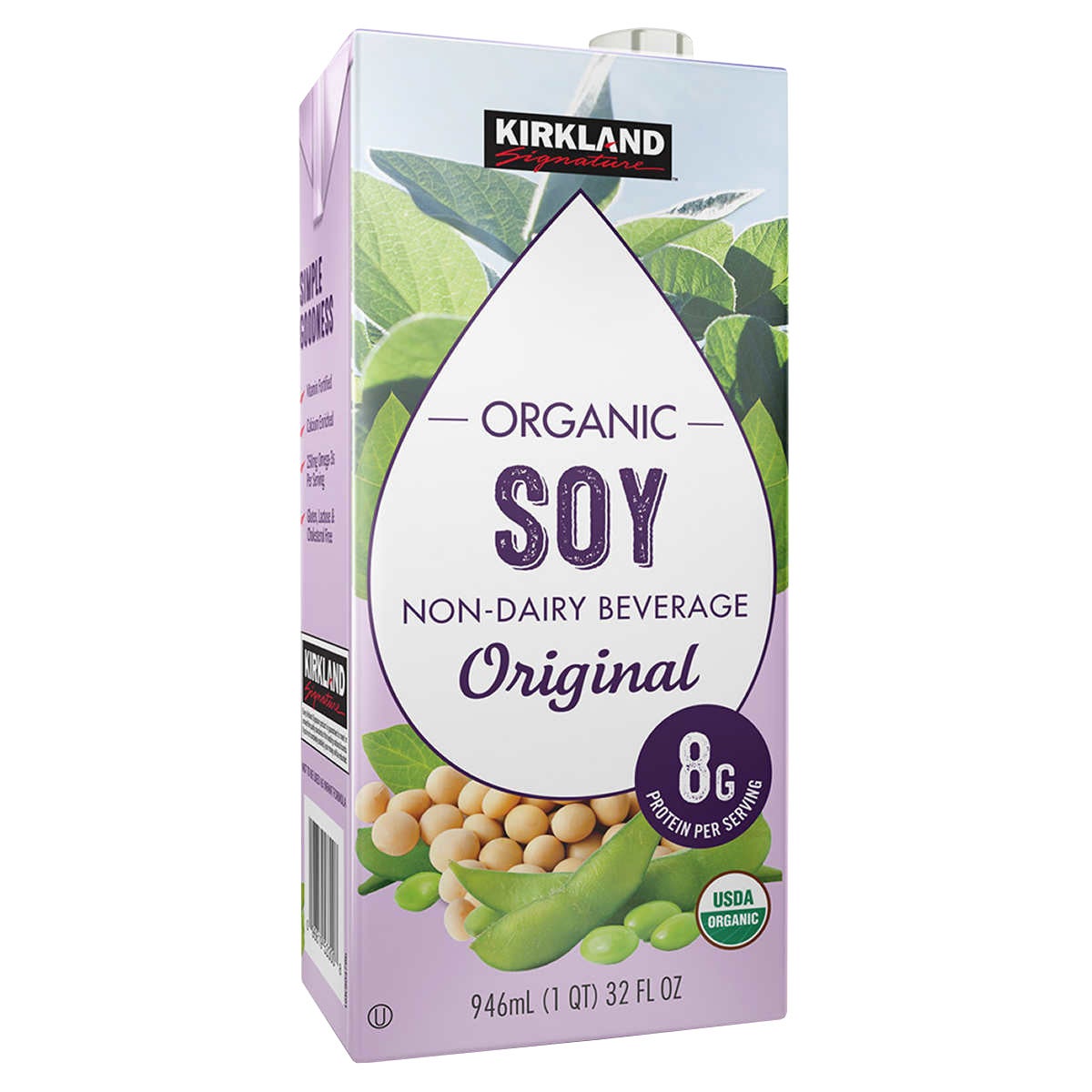USDA certified organic soy beverage carton