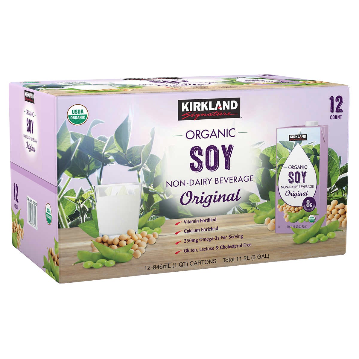 Gluten free and lactose free soy beverage