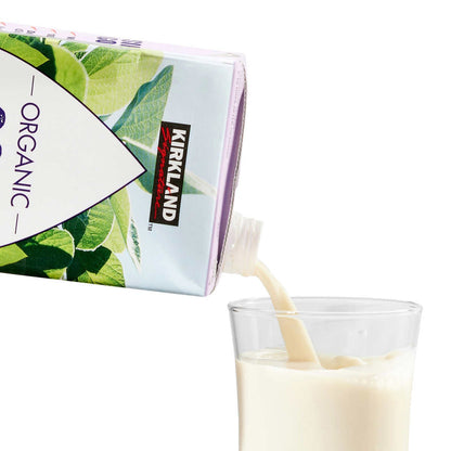 Organic plain soy beverage pantry staple