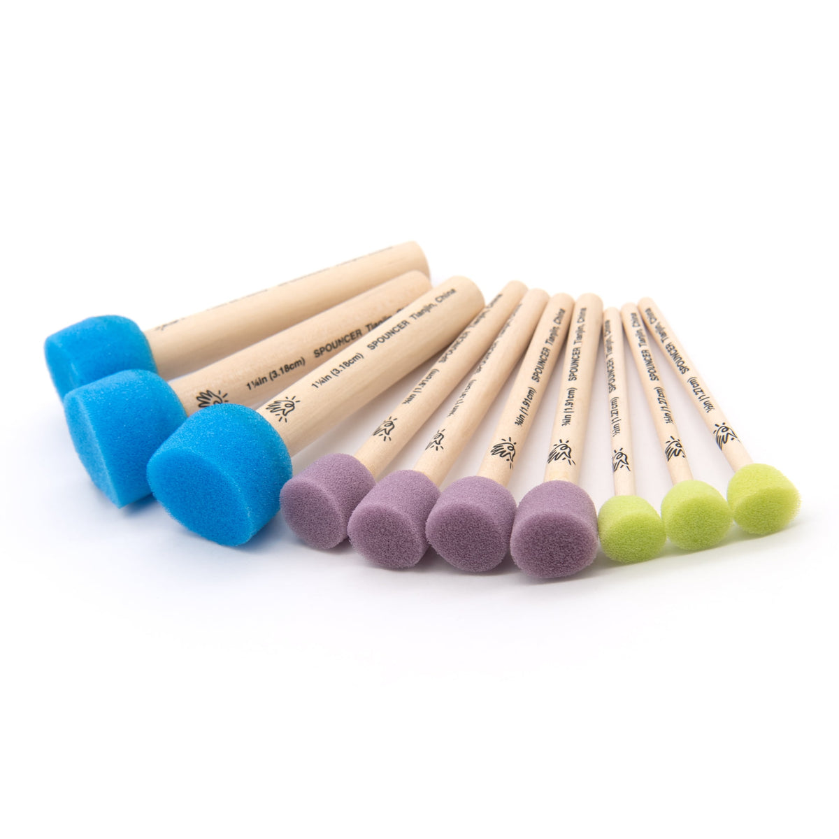 Wooden-handled Hello Hobby foam dabbers for painting
