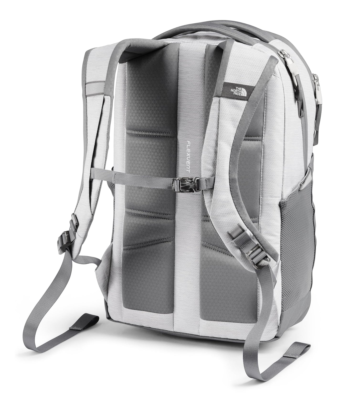 The North Face Jester backpack side profile in TNF White Metallic