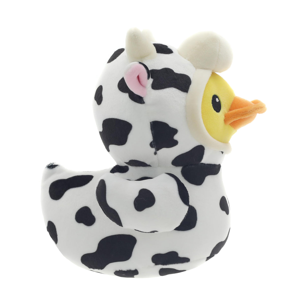QUACKERZ cow onesie duck plush with soft fabric and plump stuffing