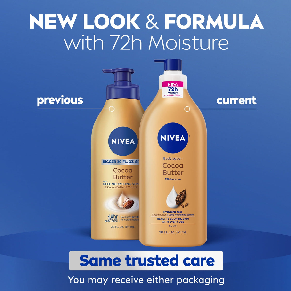 NIVEA body lotion with Hyaluronic Acid, 20 fl oz