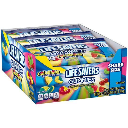 Life Savers Gummy Candy Collisions share size bag