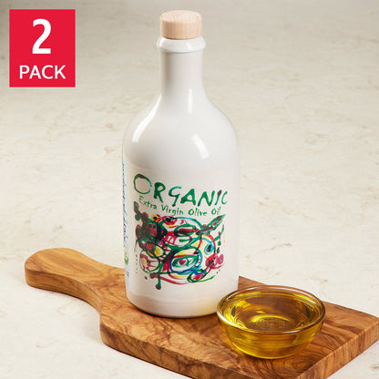 Arte Organic extra virgin olive oil 2-pack ceramic bottles