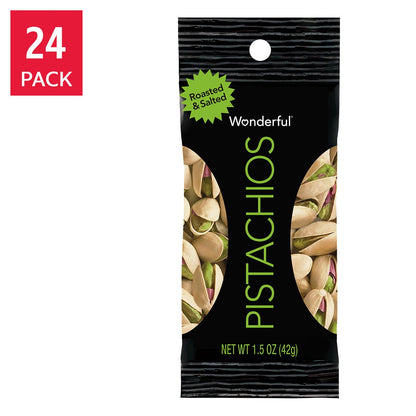 Wonderful in-shell pistachio nuts 24-count snack packs