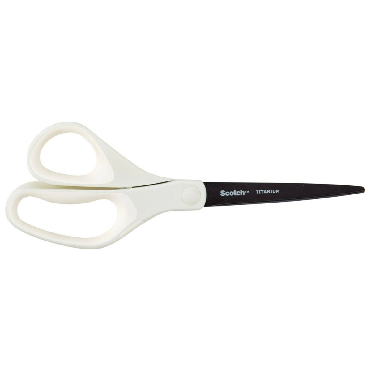 Titanium-fused blade scissors with comfort grip handles